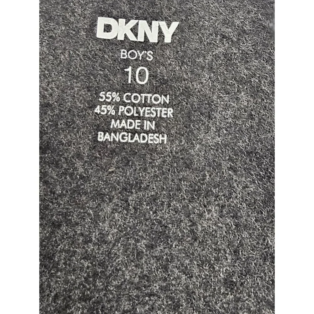 DKNY Size Boys 10, Set Of 3,‎ Grey Sweatshirt/Grey Pants/Crew Neck Logo T Shirt